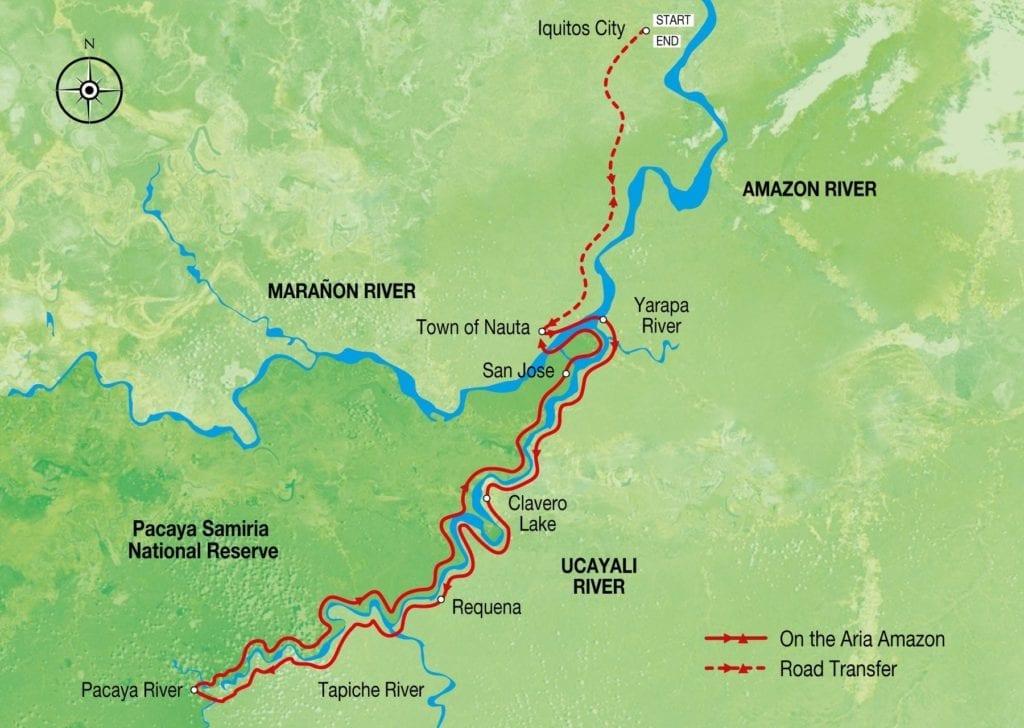 Aria Amazon - 4 Night Itinerary Low Water Season