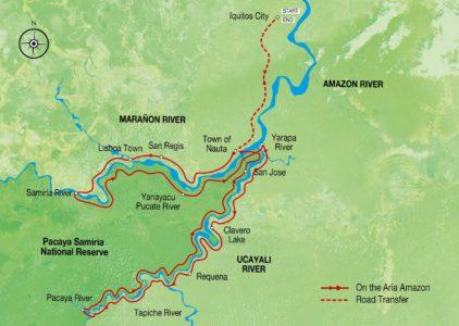 Aria Amazon - 7 Night Itinerary Low Water Season