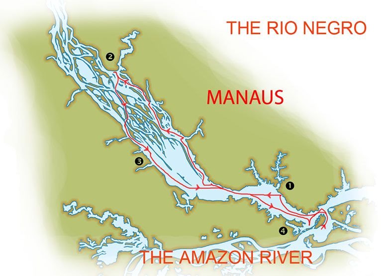 Itinerary Map - Into the Wild Amazon