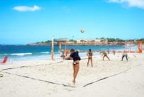 Girls Playing Volleyball, Copacabana Beach, Rio de Janeiro, Brazil