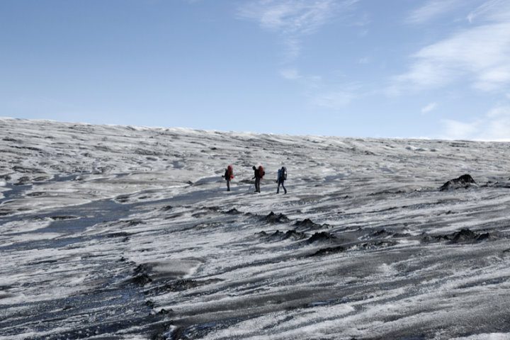 Hikers on Vatnajokull Glacier, Iceland