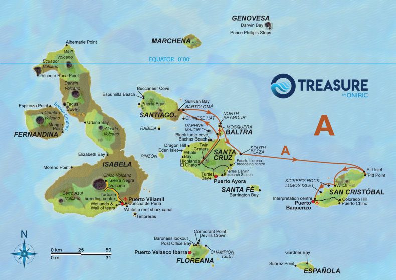 Treasure of Galapagos - Itinerary A