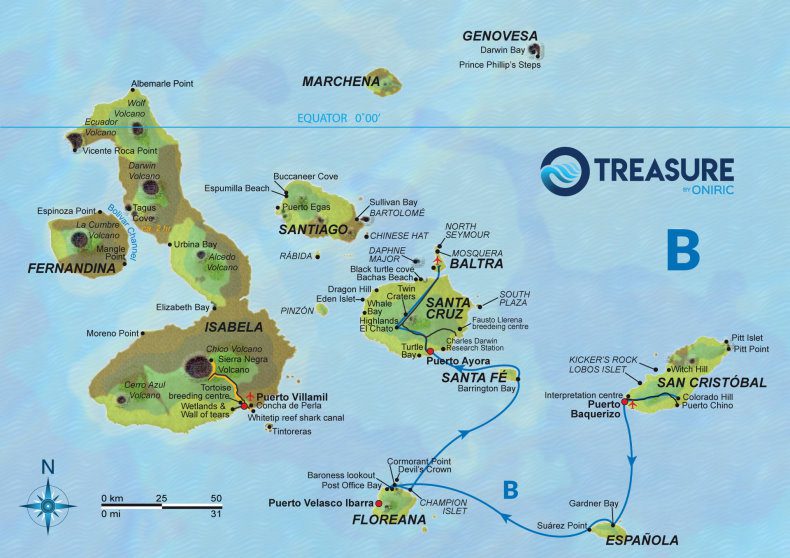 Treasure of Galapagos - Itinerary B