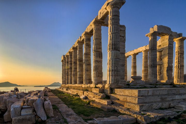 Temple of Poseidon at Sunset, Athens, Greece