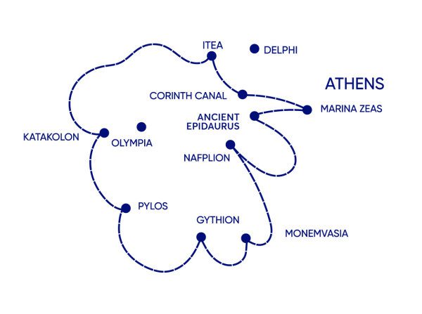 Itinerary Map - Antiquity to Byzantium
